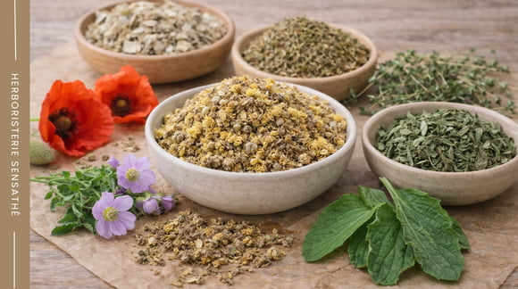 Bouillon blanc associé à d’autres plantes pectorales et expectorantes pour soulager la toux et les bronches encombrées - Herboristerie Sensathé Bouillon blanc associé à d’autres plantes pectorales et expectorantes pour soulager la toux et les bronches encombrées - Herboristerie Sensathé